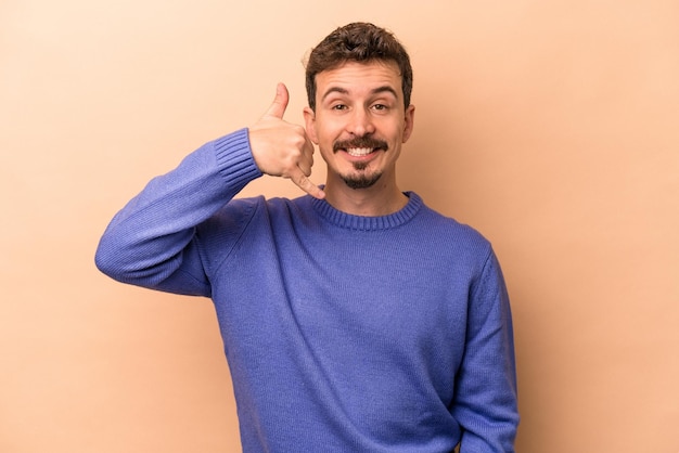 Mostrando um gesto de chamada de telefone móvel com os dedos