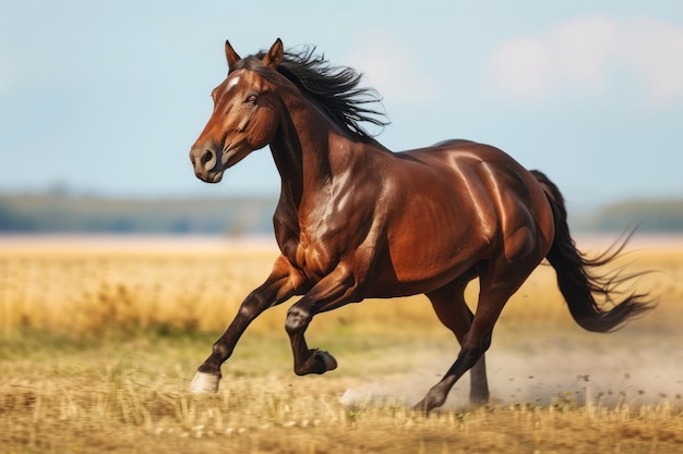 Mostrar la energía y la velocidad de los caballos salvajes