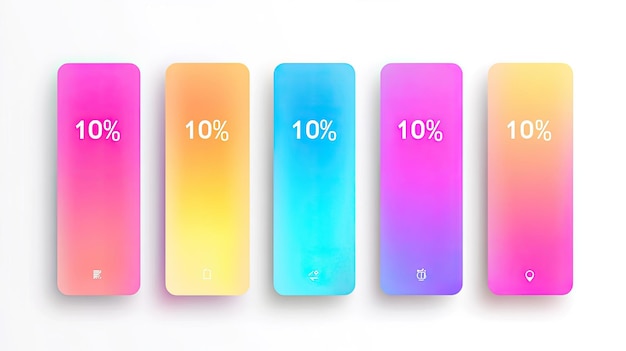 Mostrar el porcentaje de gradiente colorido para las interfaces de usuario