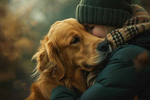 Mostrar el vínculo entre una mascota leal