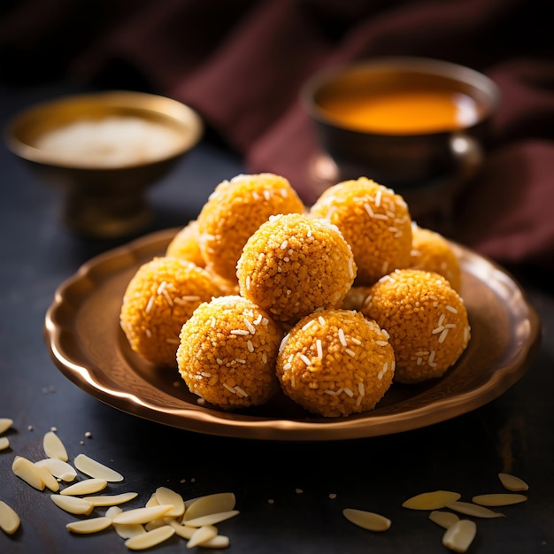 Motichoor Laddu para la celebración creado con IA generativa