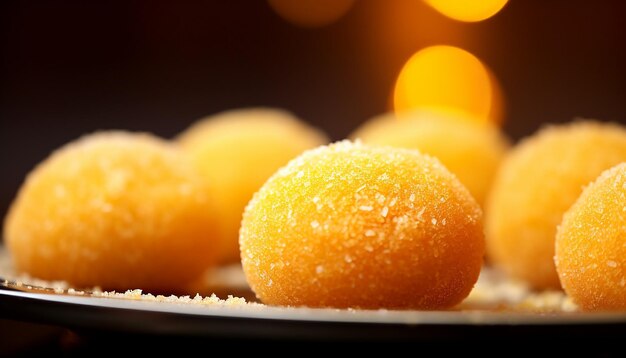 Foto motichur laddu fotografia de comida foto realista