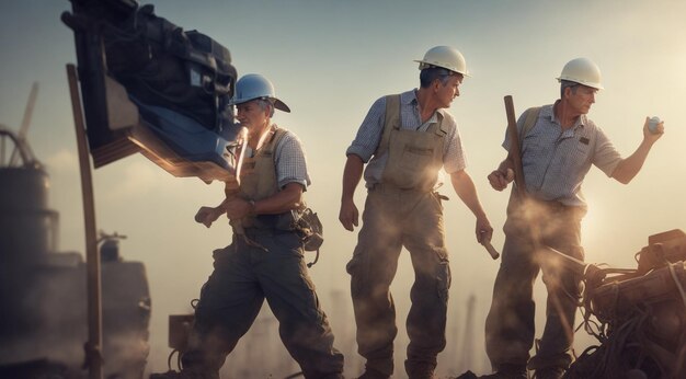 Motivbild des fleißigen Mannes zum Tag der Arbeit