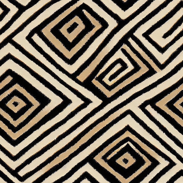 Motivos angulares geométricos boho en un patrón sin costuras