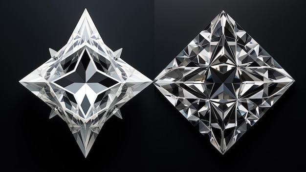 Motivos en forma de diamante con una ilusión 3D