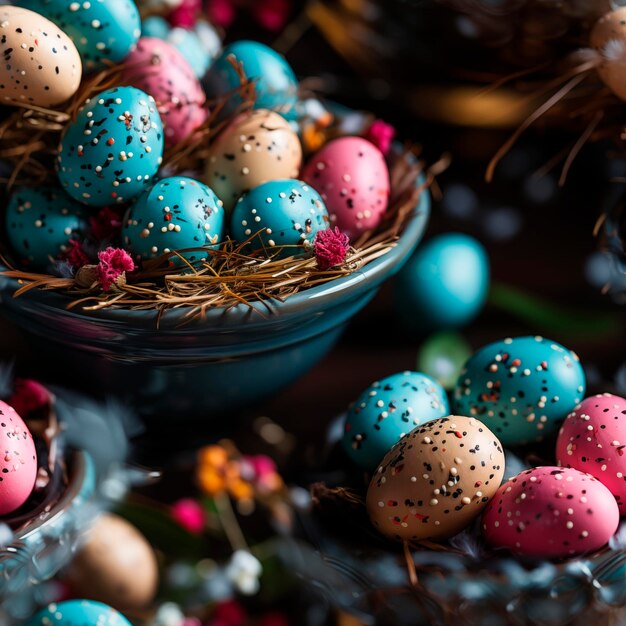 Motivos de Pascua Textura sin costuras de primavera