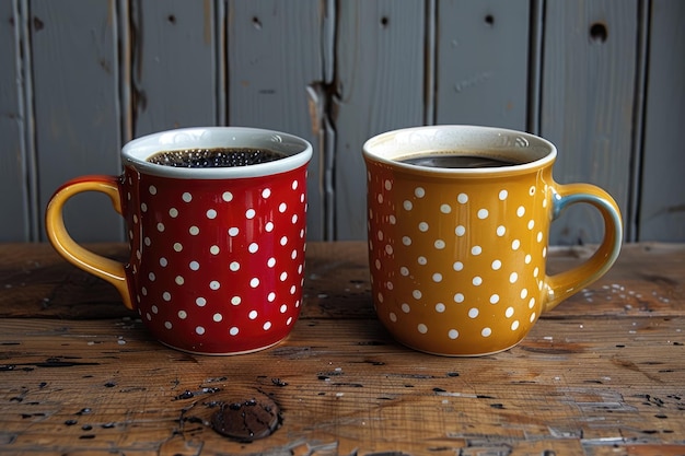 motivos de tazas de café de puntos fotografía profesional