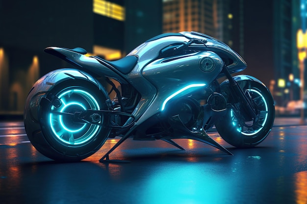 Moto cyberpunk futurista