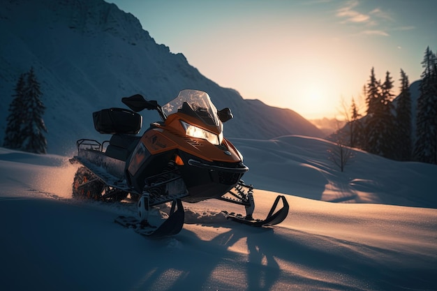 Moto de nieve Deporte de invierno