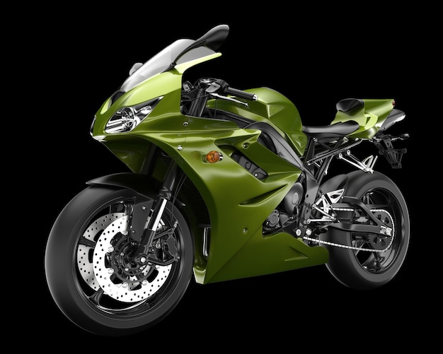 Motocicleta aislada en el fondo Ilustración de renderización 3D