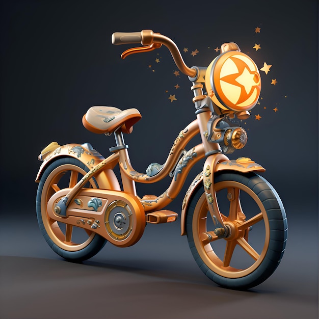 Motocicleta chopper vintage en un fondo oscuro Ilustración vectorial