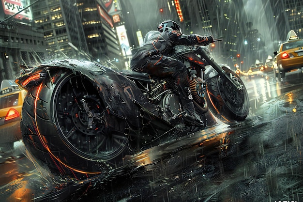 Motocicleta en la ciudad de alta calidad alta resolución