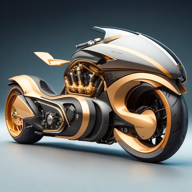 Una motocicleta con un diseño futurista y elegante