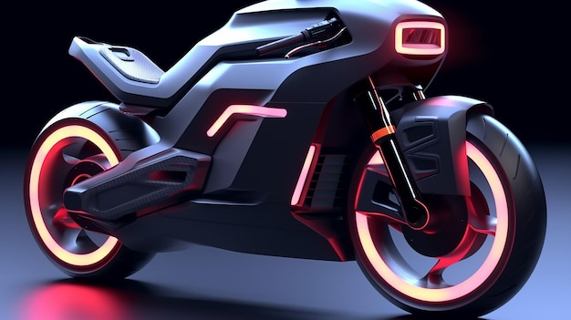 Foto una motocicleta eléctrica futurista