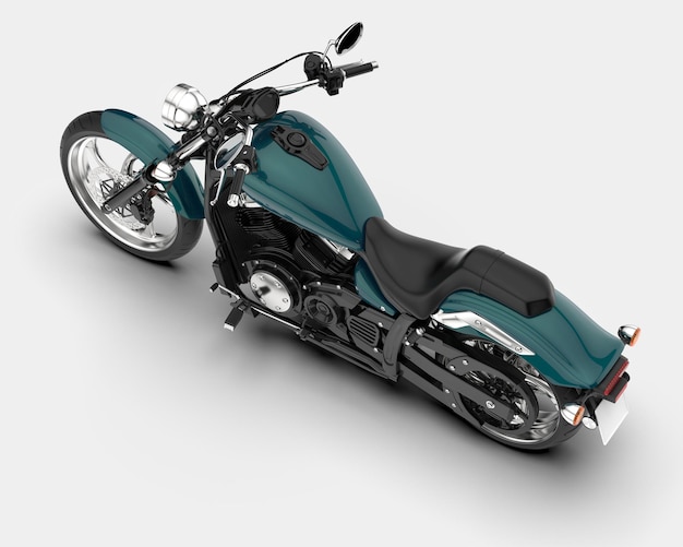 Motocicleta isolada na ilustração de renderização 3d de fundo