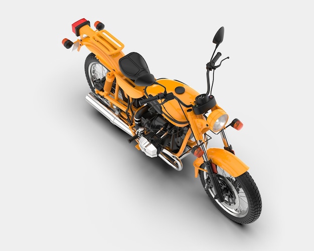 Motocicleta isolada na ilustração de renderização 3d de fundo