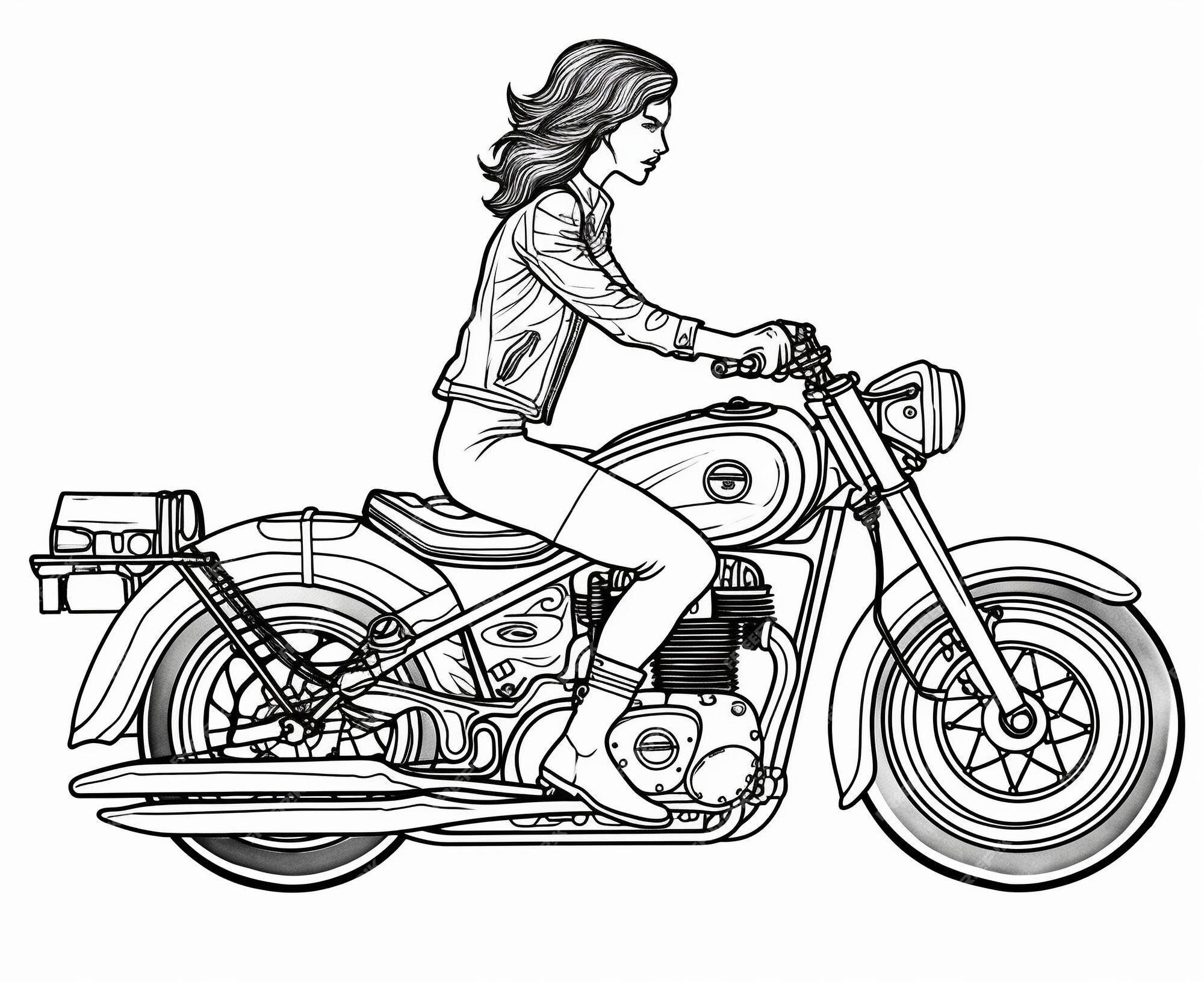 Desenhos de MOTOCICLETAS para colorir - Desenhos para colorir