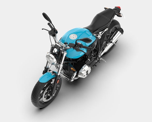 Motocicleta rápida aislada en el fondo Ilustración de renderización 3D