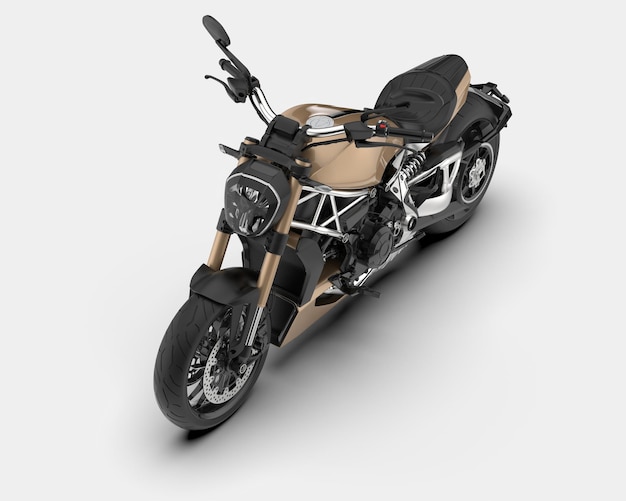 Motocicleta rápida aislada en la ilustración de renderizado 3d de fondo