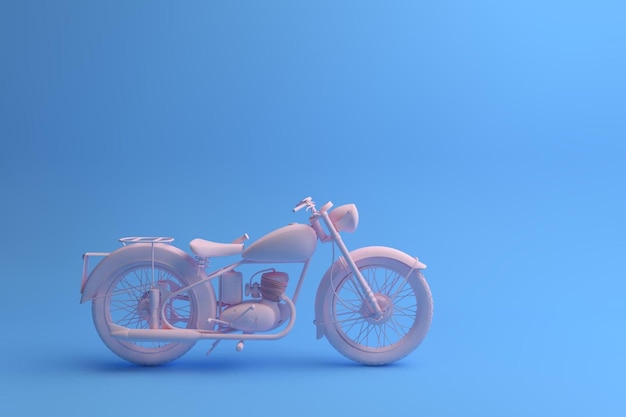 Motocicleta rosa modelo 3d