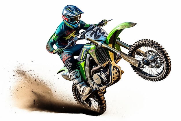 Foto motocross-bike isoliert off-road-motorrad supercross-motocross-dirt-bike seitenansicht