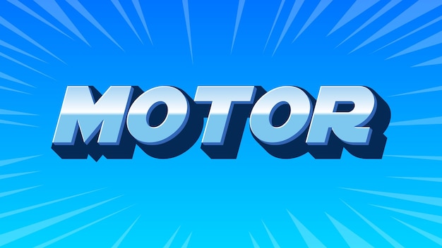 Motor 3D Blauer Text