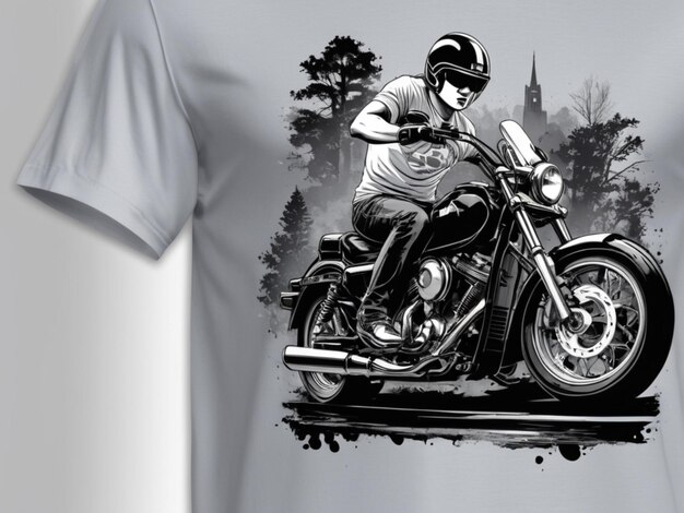 Foto motor-t-shirt-design-aufkleber