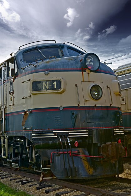 Foto motor de tren antiguo