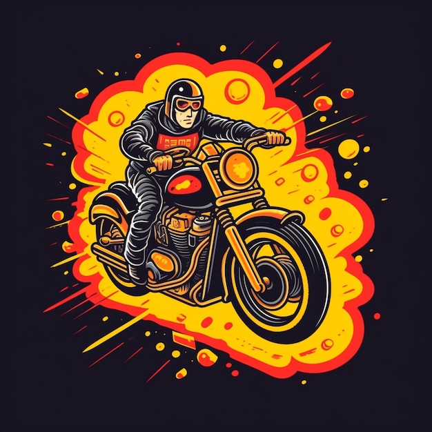 Motorrad-Cartoon-Logo 10