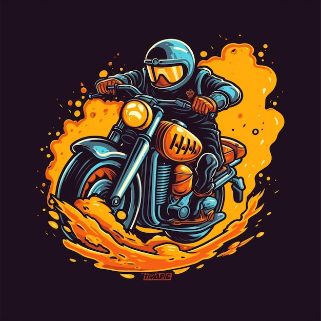 Motorrad-Cartoon-Logo 5