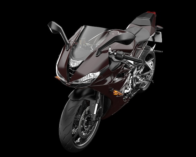 Motorrad isoliert auf Hintergrund 3D-Rendering-Illustration