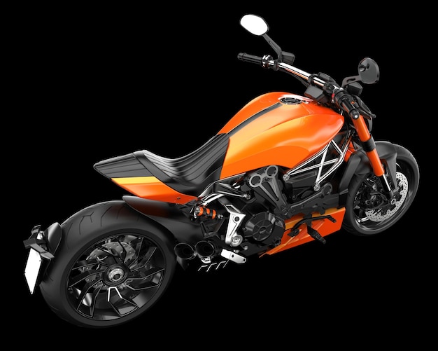 Motorrad isoliert auf Hintergrund 3D-Rendering-Illustration