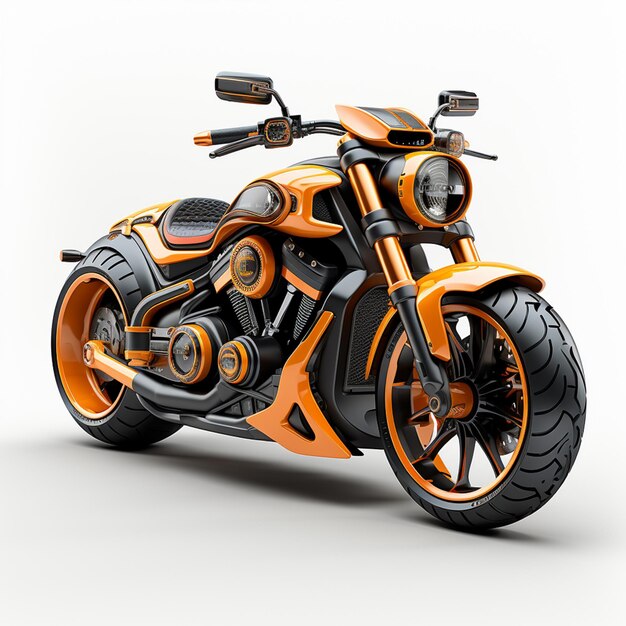 Motorrad-Symbol isolierte 3D-Darstellung