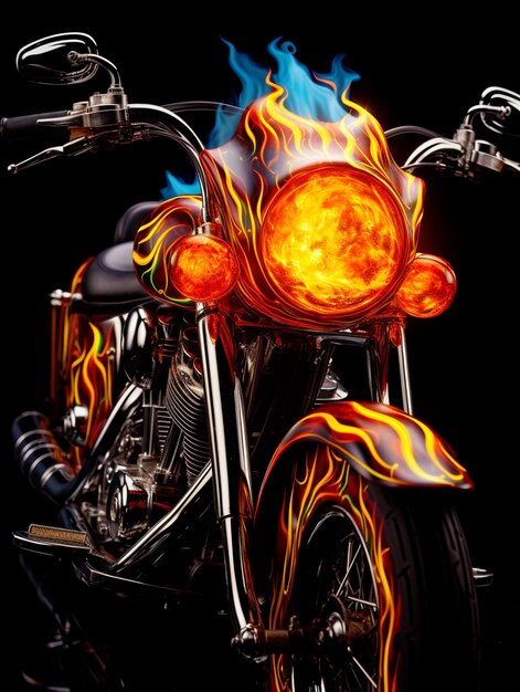 Motorrad-Wallpapier in Flammen