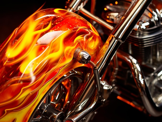 Motorrad-Wallpapier in Flammen