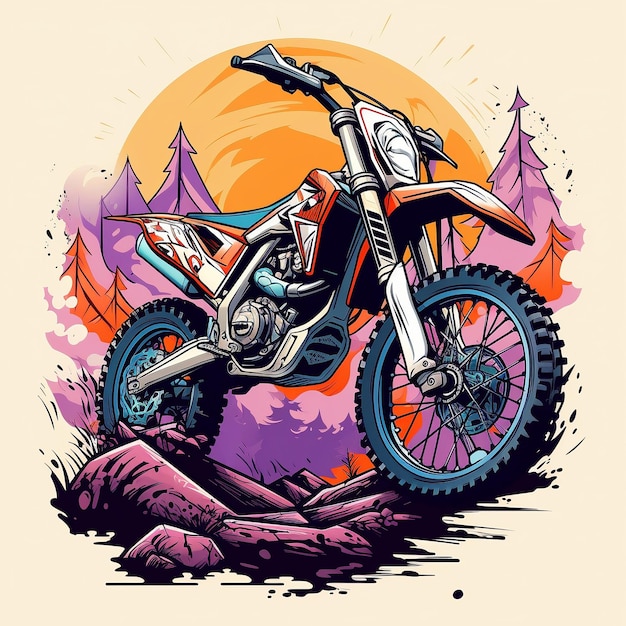 Motorradillustration