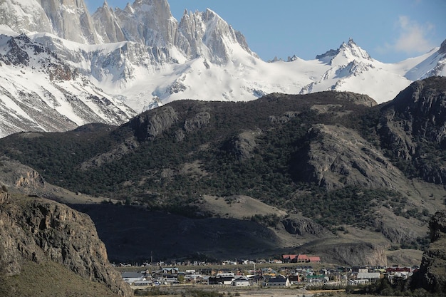 Mount Fitz Roy oder Cerro Chalten im Eisfeld von Patagonien