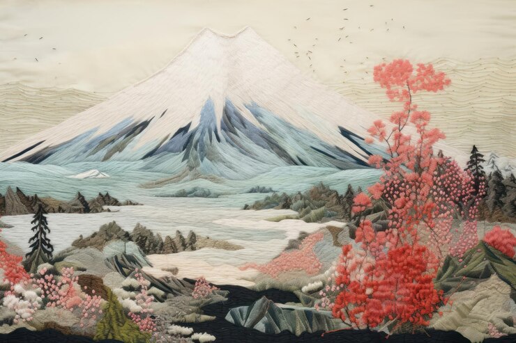 Foto mount-fuji-landschaft im freien