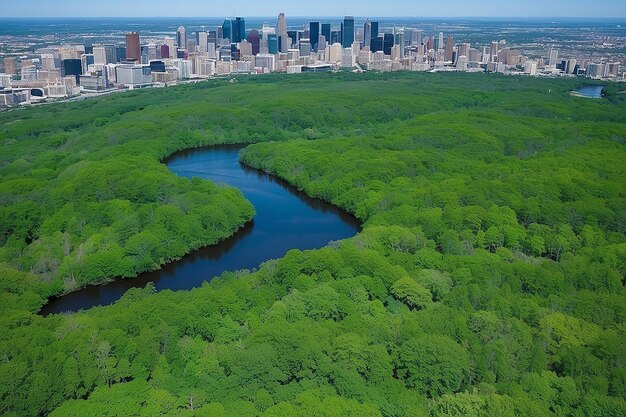 Foto mount royals green oasis natur inmitten der urbanisierung