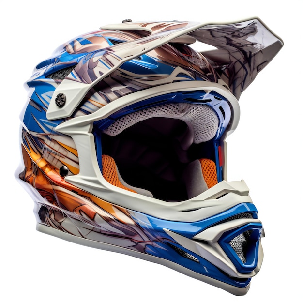 Mountainbike-Helm isoliert auf weißem Hintergrund