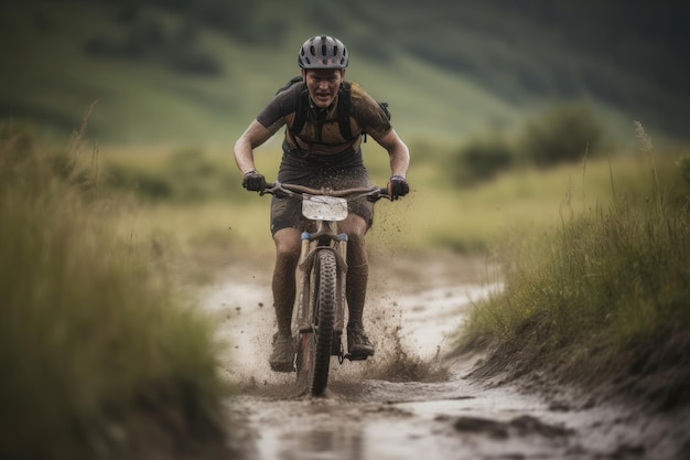 Mountainbiker erzeugen KI