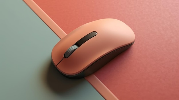 Mouse de computador com design minimalista dos anos 80