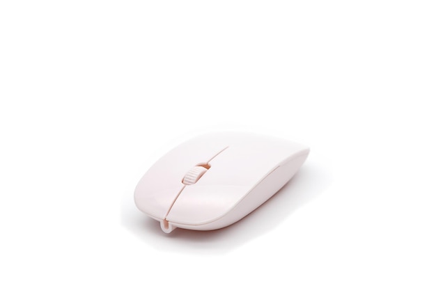 Foto mouse de computador sem fio isolado no fundo branco