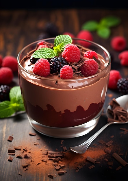 mousse de chocolate