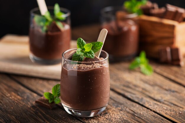 Mousse de dulce con chocolate