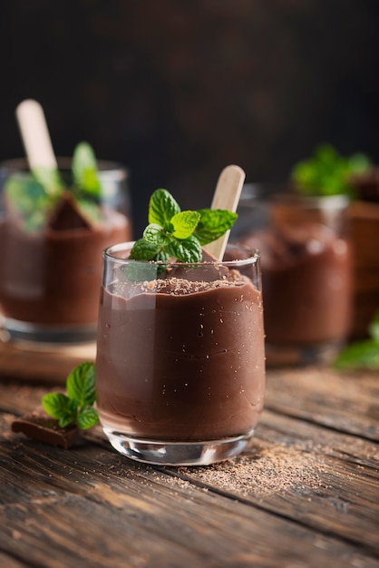 Mousse de dulce con chocolate