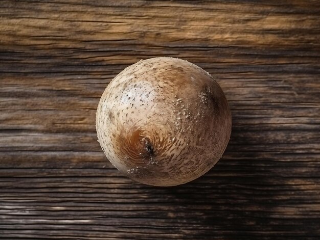 Foto moutabbal en fondo de madera de cerca