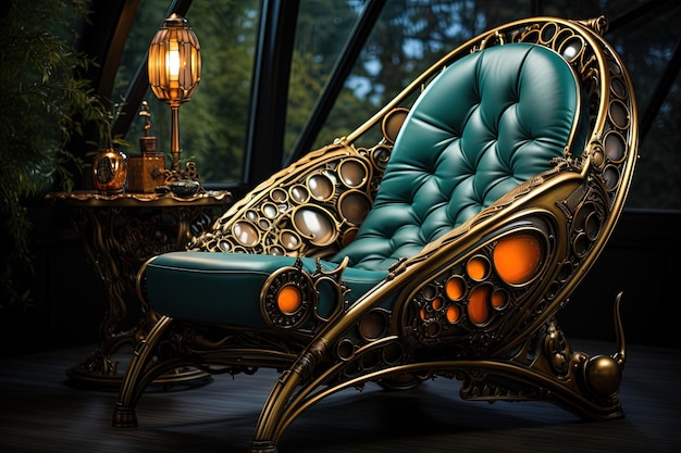 Foto móveis de hotel de luxo ilustração steampunk