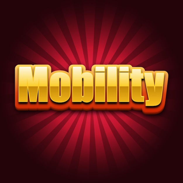 Movilidad Efecto de texto Oro JPG fondo atractivo tarjeta foto