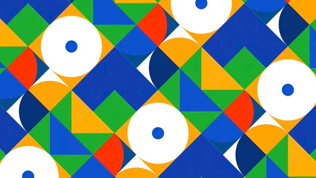 Movimiento de abstracción azul varias formas geométricas que cambian de color y ubicación alternando constantemente